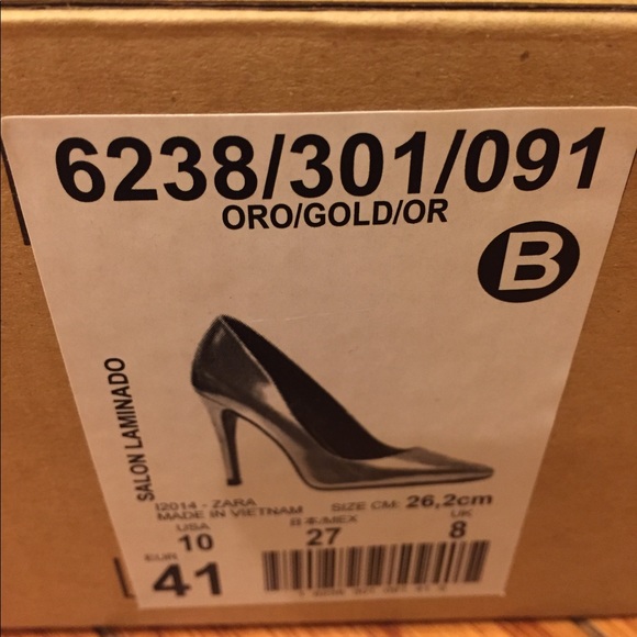 Zara Gold Heels 41 - Picture 13 of 13